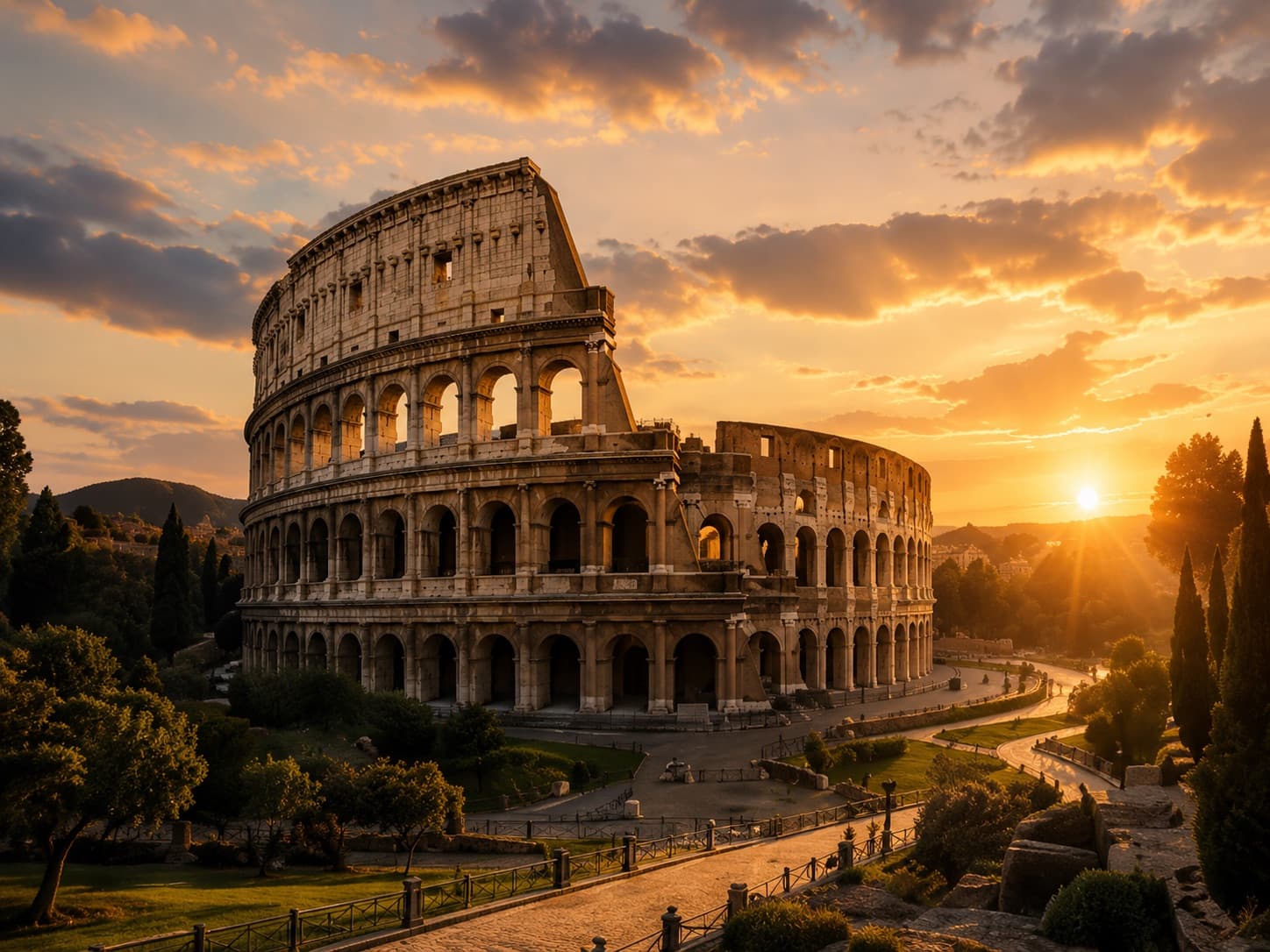 A Colosseum naplementében, Róma